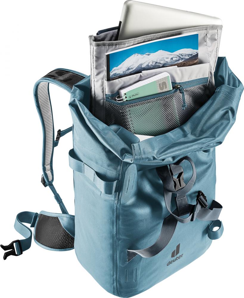 Deuter Amager 25+5 Fahrradrucksack 25 Liter Blau - Wasserdicht und Ergonomisch