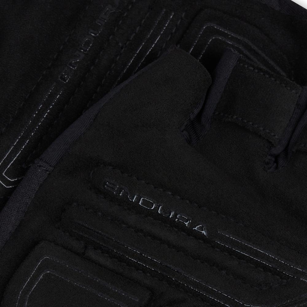 Endura Loop Mitt Radhandschuh L, Black - Kurzfingerhandschuh mit Gelpolster, atmungsaktiv, Klettverschluss, Silikonprint