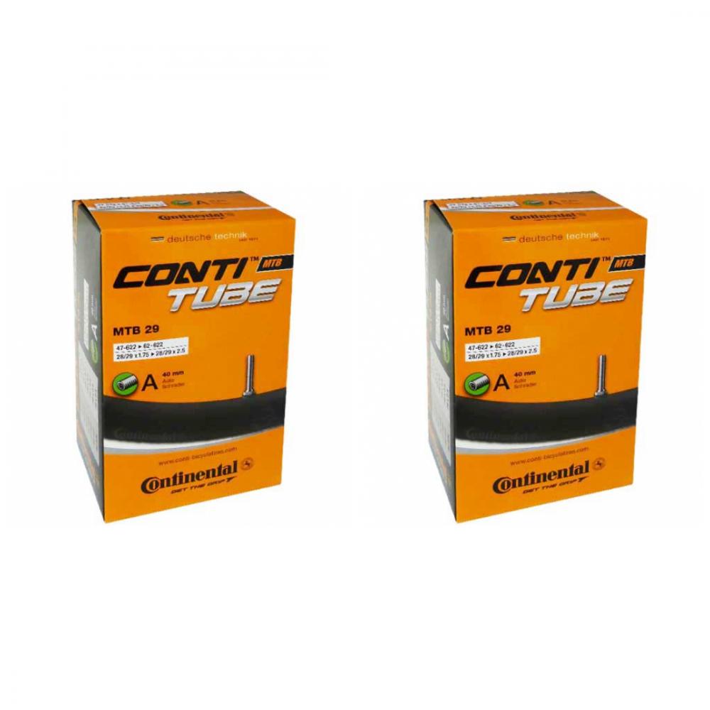 2er-Set Continental ContiTube MTB 29 Fahrradschläuche 47/62-622 mit 40mm Autoventil