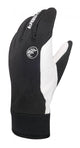CHIBA Bernina - winddichte Radhandschuhe, Softshell, Nappa-Leder, Größe 7, sz/weiß