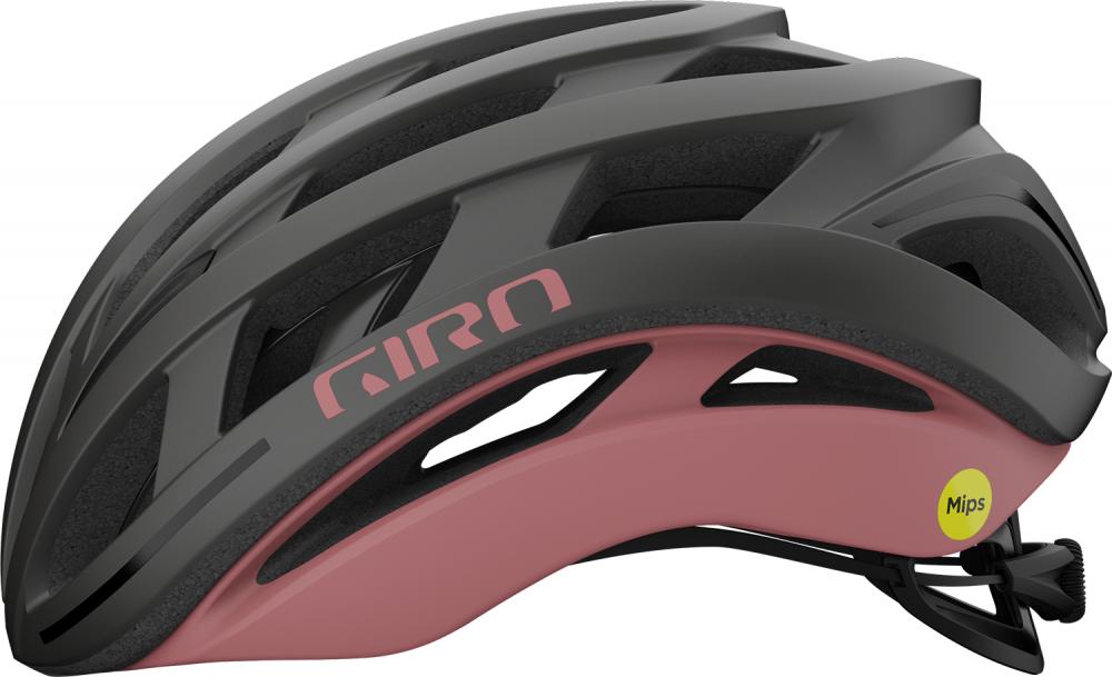 Giro Helios Spherical Helm, Matte Metallic Coal/Dusty Rose, L (59-63 cm), MIPS, Top-Belüftung, Roc Loc 5 Air, Ionic+ -Polster, Gravel & Rennrad