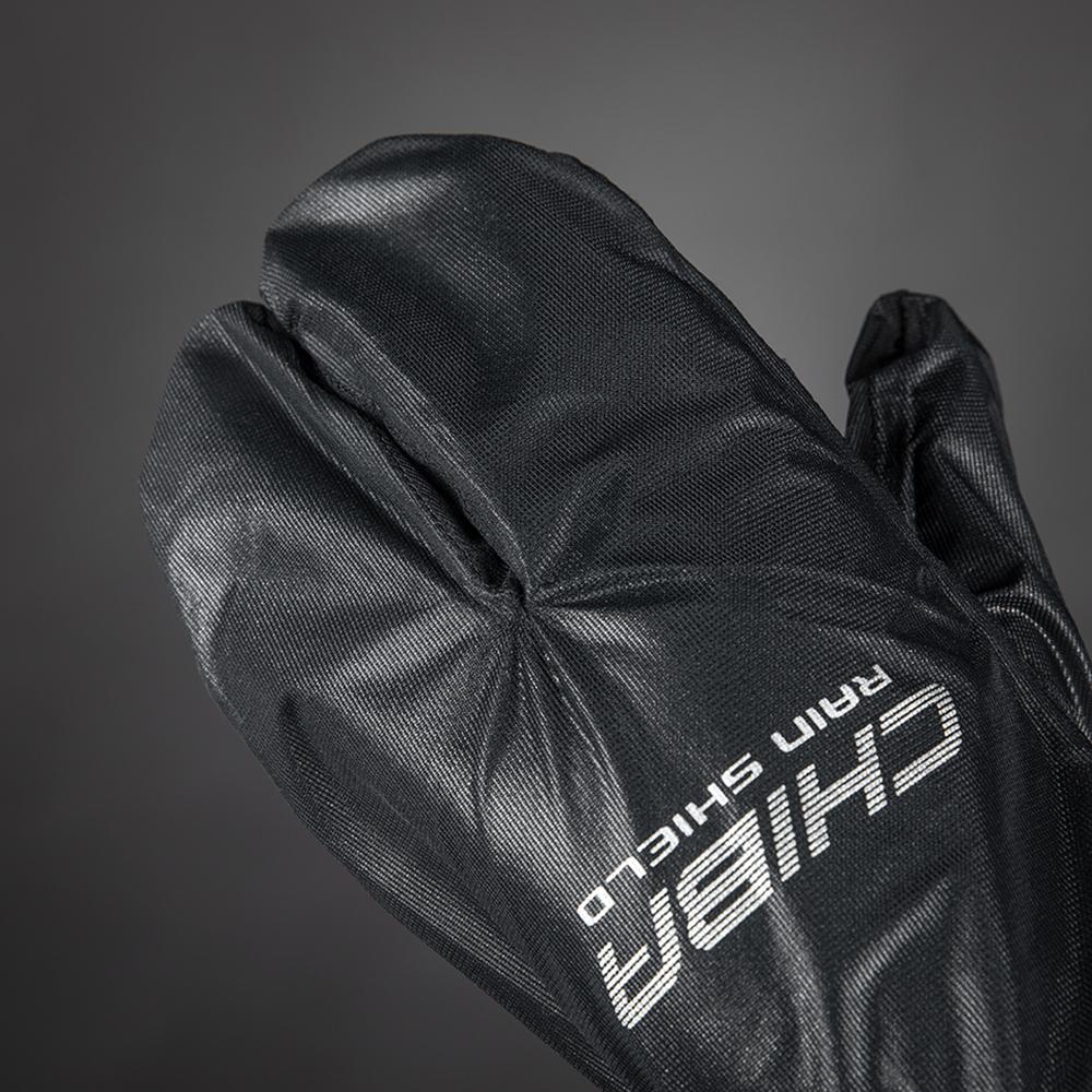 CHIBA Rain Shield Superlight - Lobster-Überzughandschuh, wind- & wasserabweisend, Größe M, schwarz