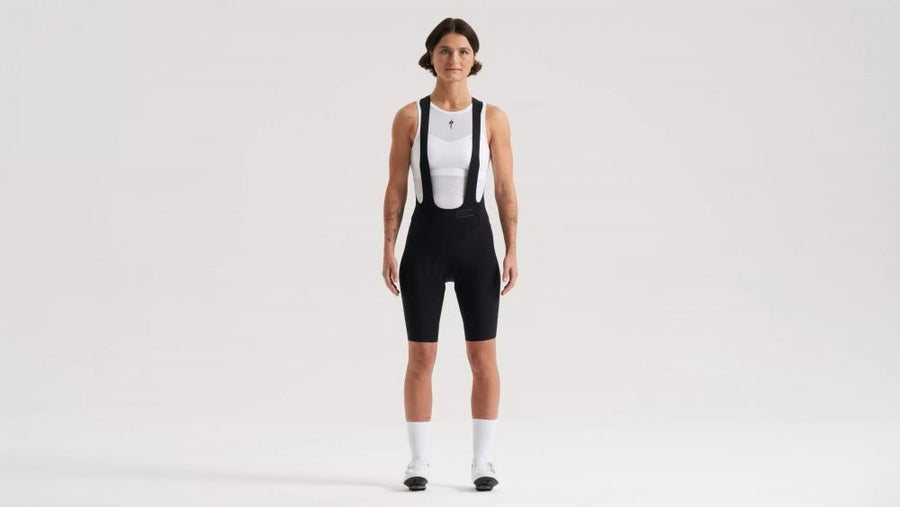 PRIME Damen Bib Short Trägerhose Schwarz Größe S - Premium Radsport Fahrradhose - Bekleidung