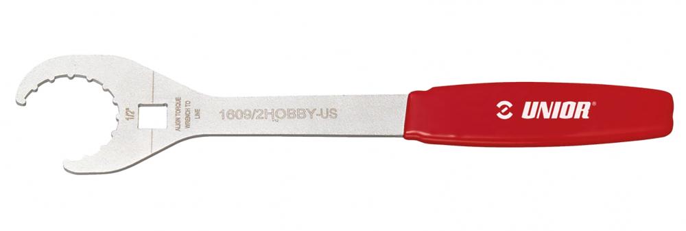 Unior Innenlagerschüssel 1609-2HOBBY-US offen 16 Z. rot - Innenlagerwerkzeug - Innenlagerschlüssel, offen