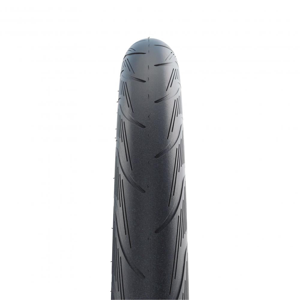 Schwalbe Spicer Plus 26x1.50 Zoll Drahtreifen in Schwarz mit Detailansicht des Reifenprofils.