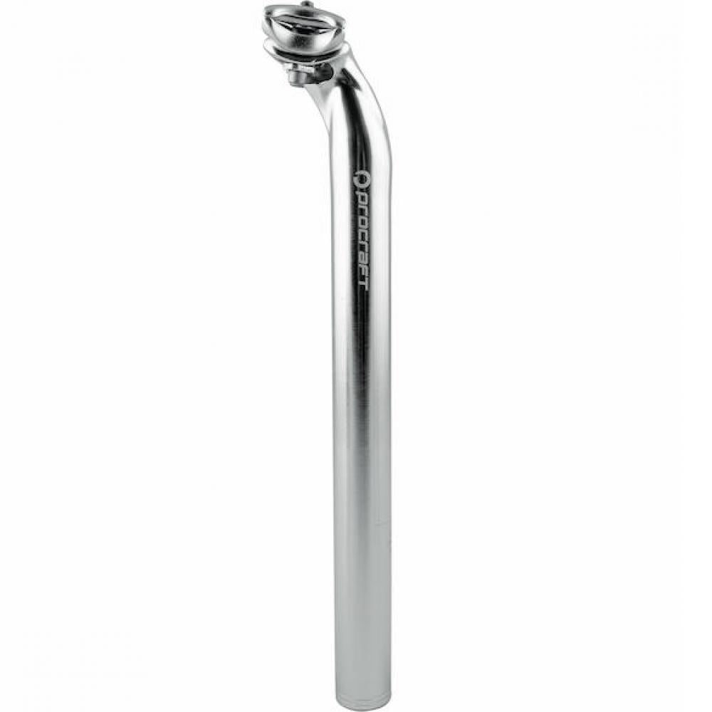 Procraft Classic 2-Bolt Sattelstütze Ø 31,8 x 350 mm Silber - Robuste 7075 Aluminium Sattelstütze