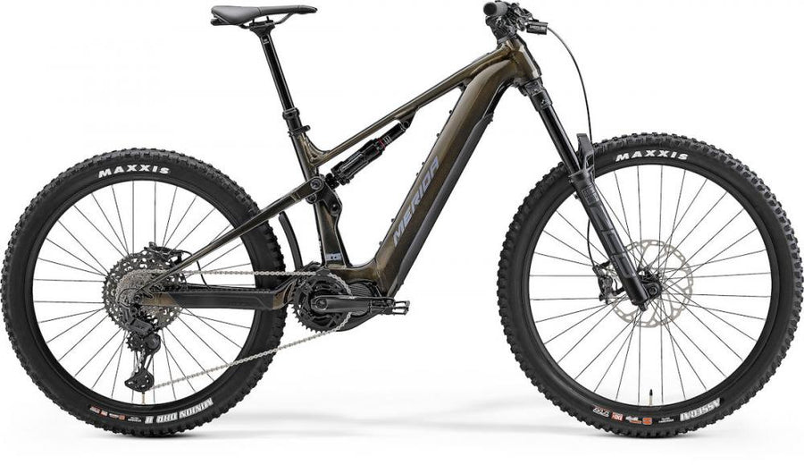 Merida eONE-SIXTY 875 IV1 gold/grau XL (47) - leistungsstarkes E-MTB für anspruchsvolle Trails