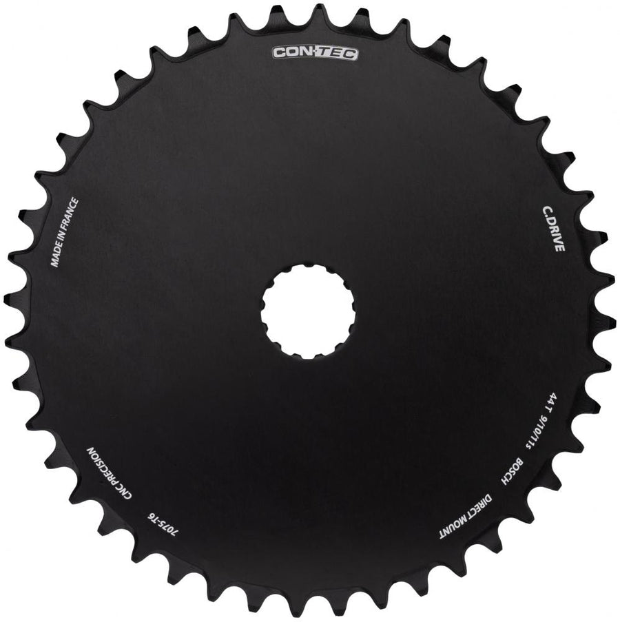 CONTEC Kettenblatt "C.Drive DM"nDirect Mount, 9-/10-/11-fach, 3/32", Narrow-Wide (NW) Zahnprofil, Aluminium 7075, schwarznSB-verpackt, 47,5mm Kettenlinie (Standard), Chainglider kompatibel, passend für Bosch Antrieb Gen. 3, 44 Zähne