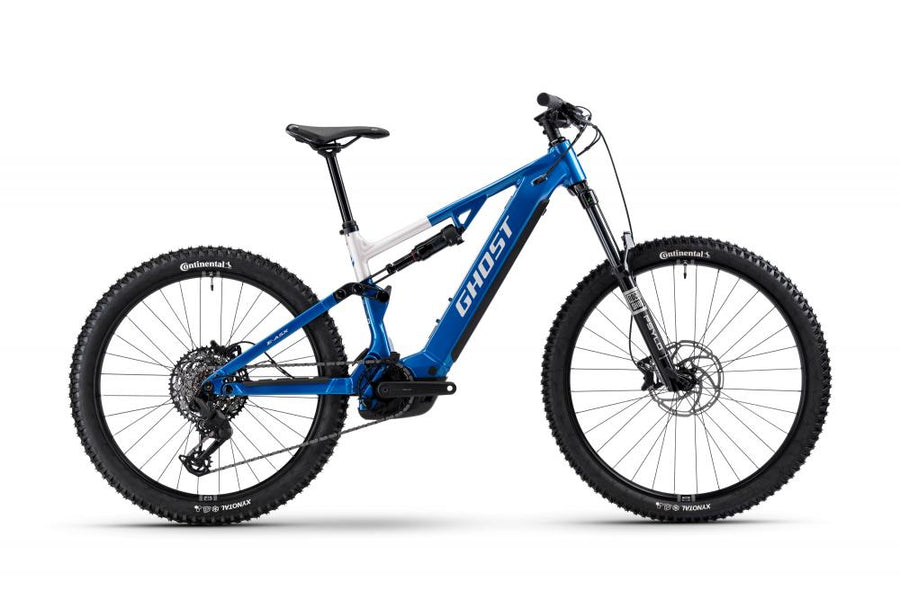 GHOST E-ASX Universal E-MTB 800 Wh Größe L - Candy Blue/Coffee Arctic Dust