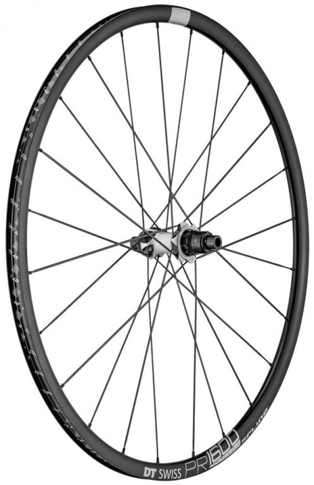 DT Swiss Laufrad PR 1600 Spline Disc 622x18 mm Schwarz - komfortstarkes Rennrad-Vorderrad