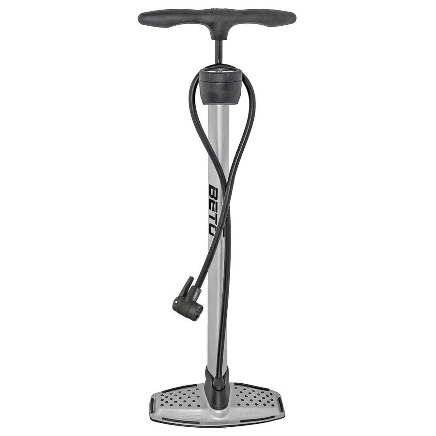 BETO Standpumpe 11/160 DS Alu silber, 11 bar, Manometer, AV/DV/SV, Softgriff, Anti-Rutsch
