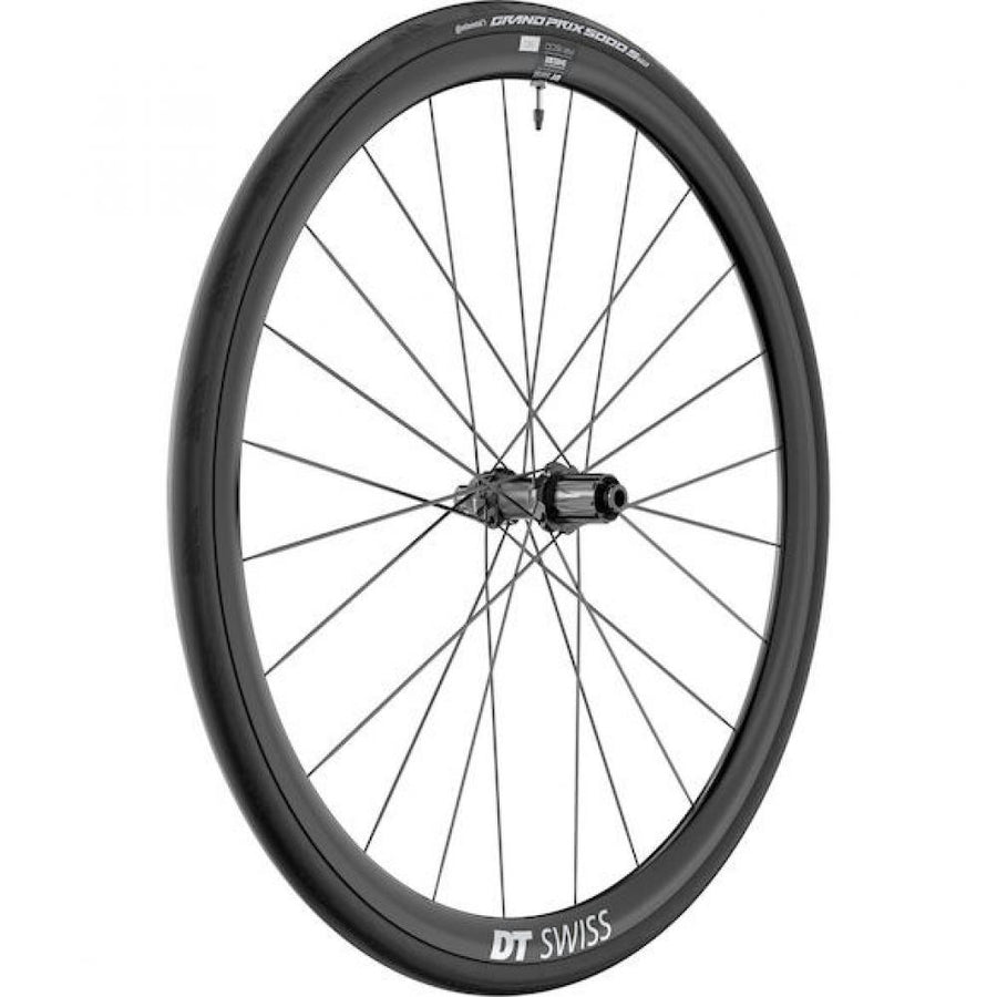 DT Swiss Laufrad AR 1600 Spline 30 622 x 30 mm Schwarz - aero-optimiertes Disc-Vorderrad