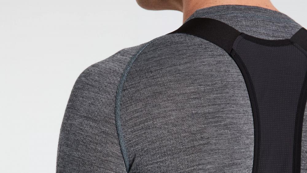 SEAMLESS MERINO BASELAYER LS MEN GRY L/XL - Bekleidung