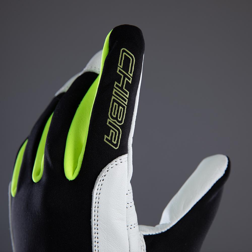 CHIBA Nordic Plus - Radhandschuhe winddicht, atmungsaktiv, Größe 7,5 sz/neongel
