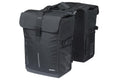 Basil Move Doppelpacktasche MIK 30 Liter - schwarz, wasserabweisend, inkl. Regenhülle, mit MIK-Adapterplatte