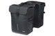 Basil Move Doppelpacktasche MIK 30 Liter - schwarz, wasserabweisend, inkl. Regenhülle, mit MIK-Adapterplatte