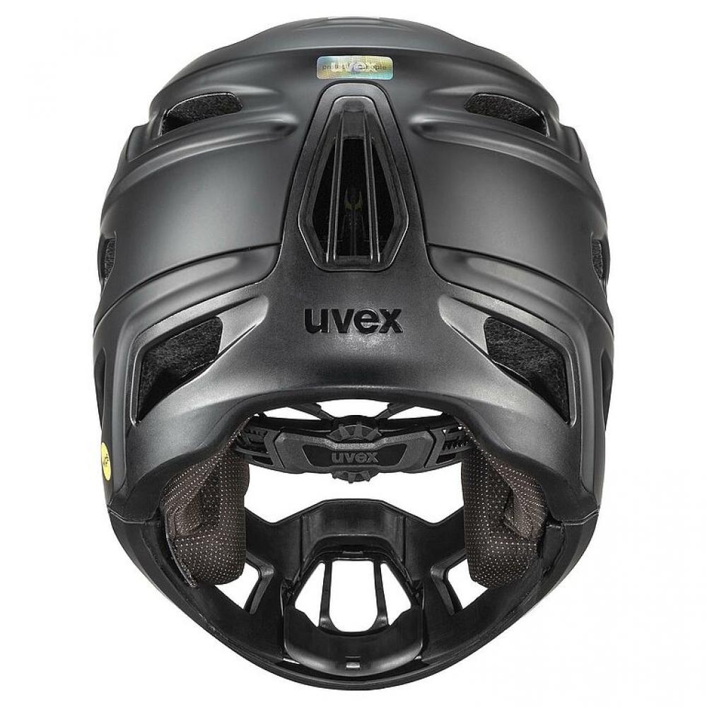 Uvex Revolt MIPS MTB-Helm all black matt 52-57cm - MIPS, abnehmbarer Kinnbügel, 16 Belüftungen, IAS-System