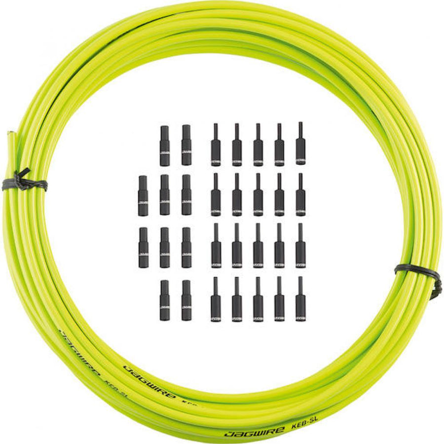 Jagwire KEB-SL Bremszugaußenhülle 5 mm x 10 m Grün - Kevlar-verstärkt mit Slick-Lube Liner