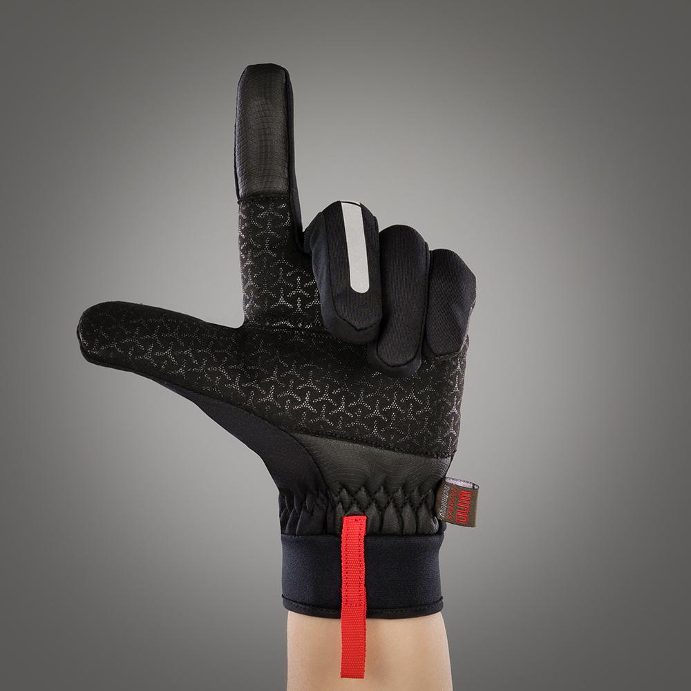 CHIBA Windstopper - Radhandschuhe schwarz, winddicht, atmungsaktiv, Größe S