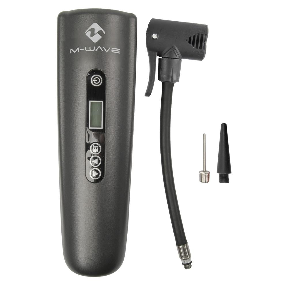 M-Wave Elumatik USB 2 Elektrische Akku-Minipumpe 10,3 bar, digital, AV/DV/FV, inkl. Adapter & Box