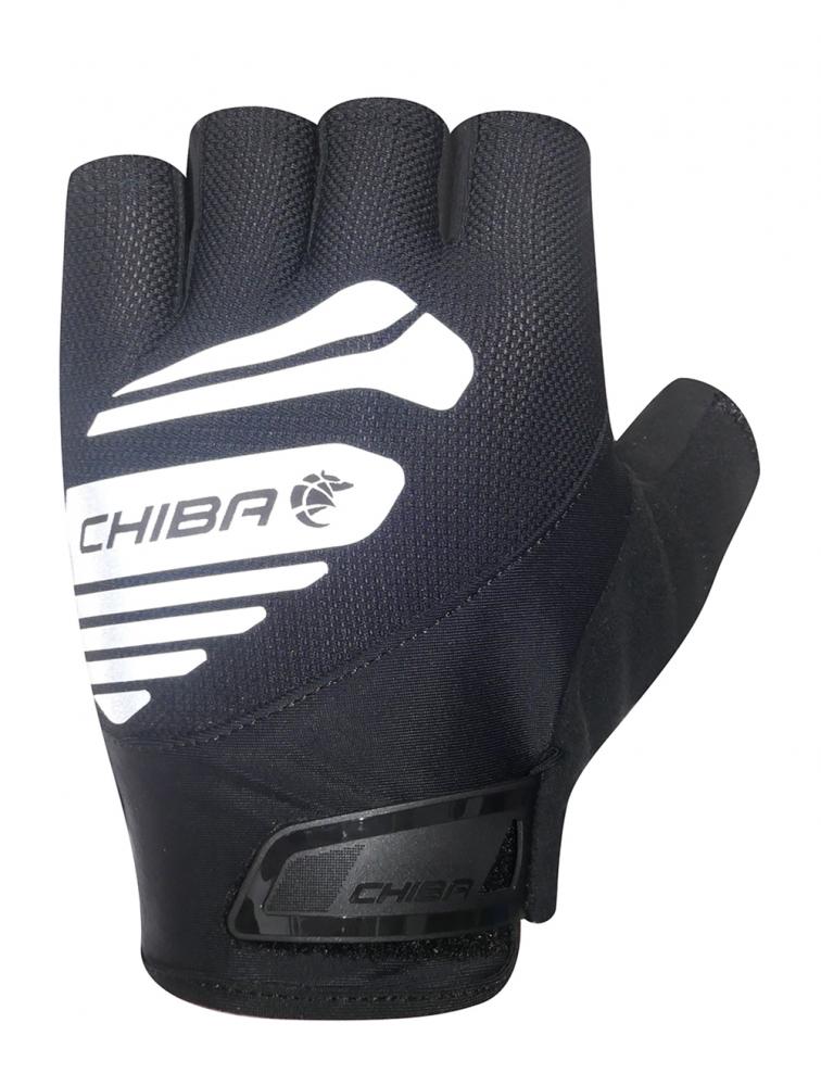 CHIBA Air Plus Reflex - Radhandschuhe schwarz, Größe M, gepolstert & reflektierend