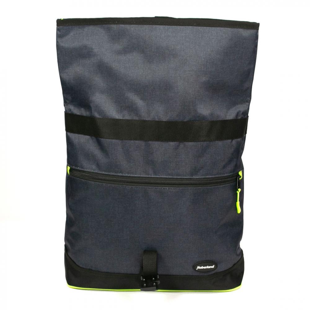 Haberland Shoppertasche eMotion - anthrazit/grün - praktische Fahrrad-Shopper-Tasche