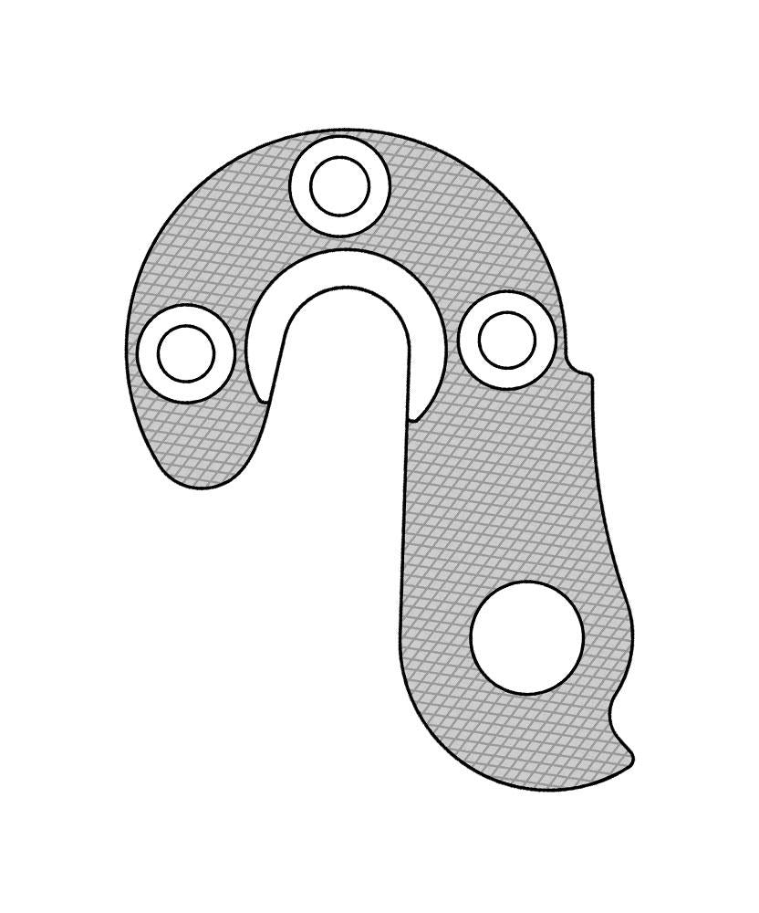 Marwi GH-279 Schaltauge inkl. Schrauben - Aluminium, passend für Stevens & Fondriest, silber