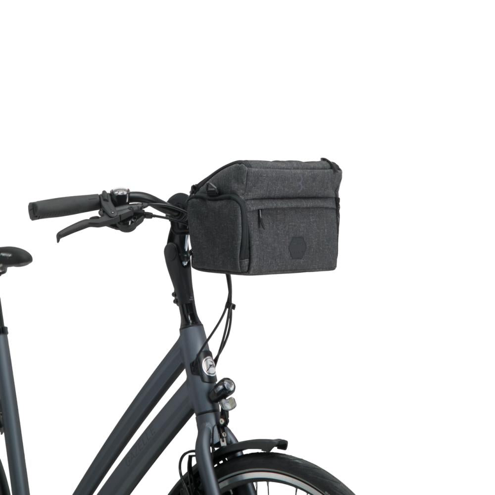 BBB Cycling Lenkertasche FrontPack 26x16x18cm 5,5L grau - praktische Fahrrad-Lenkerbox