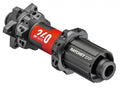 Schwarze DT Swiss 240 EXP Super Boost MTB Hinterradnabe 28 Loch mit Ratchet EXP System.