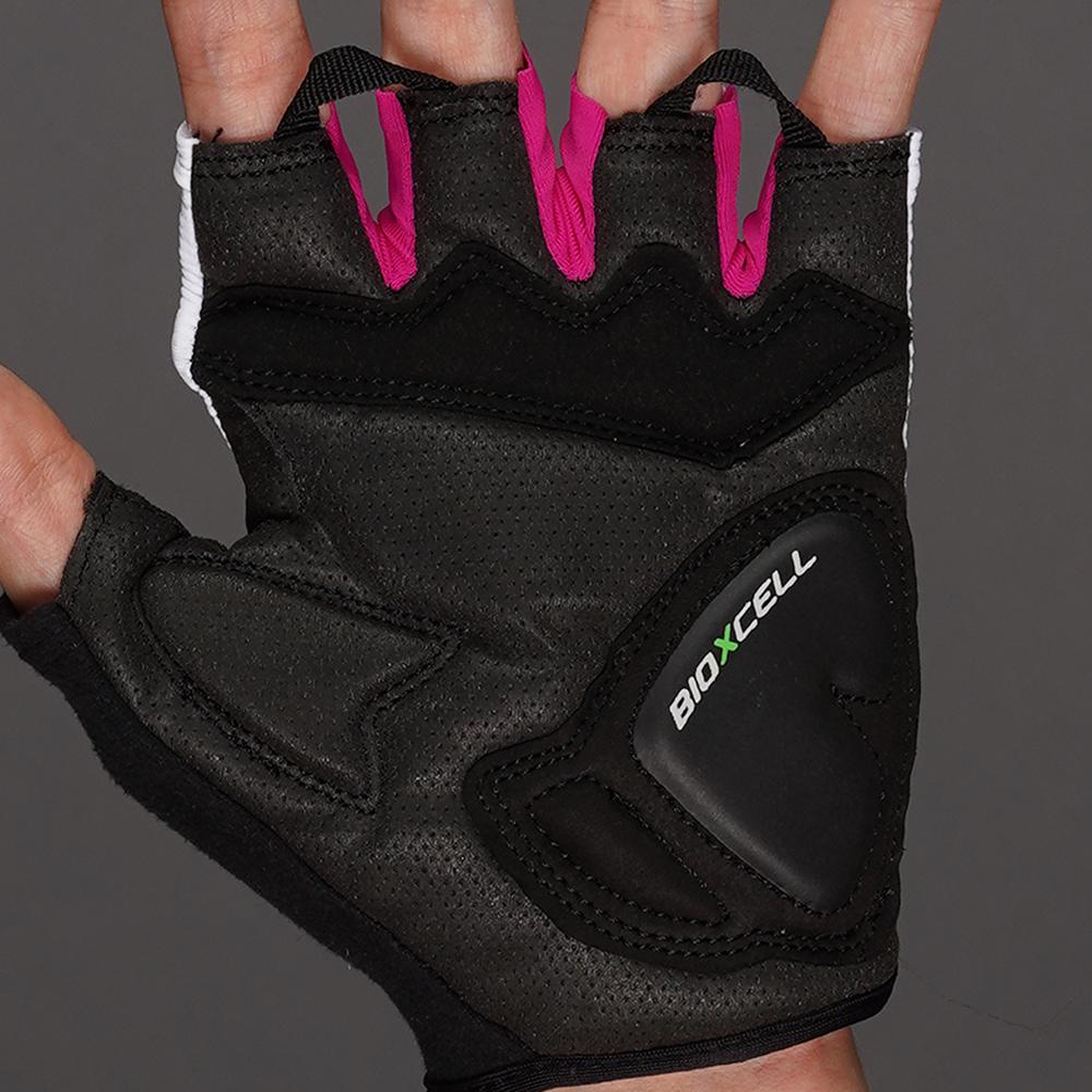 CHIBA BioXCell Lady - Radhandschuhe Damen, weiß, Größe L, mit Gelpolsterung