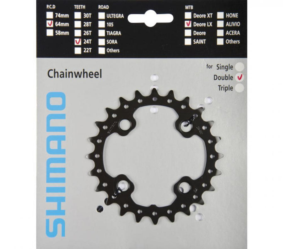 SHIMANO Kettenblatt SLX FC-M675 24 Zähne - zuverlässige Schaltperformance im Antrieb