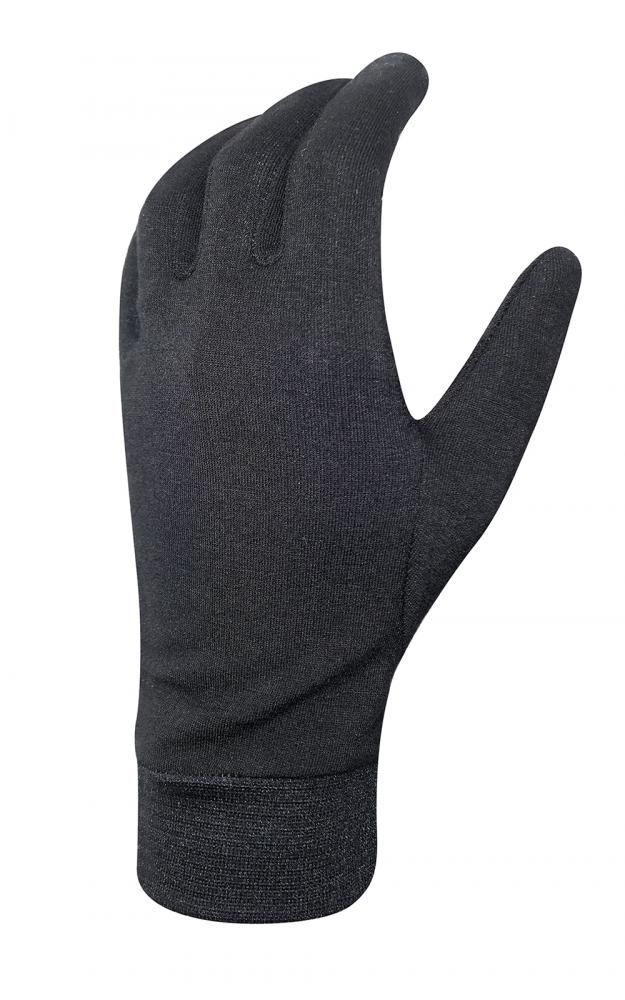 CHIBA Seiden Handschuh - Unterziehhandschuh schwarz XL, Touchfinger, extra leicht