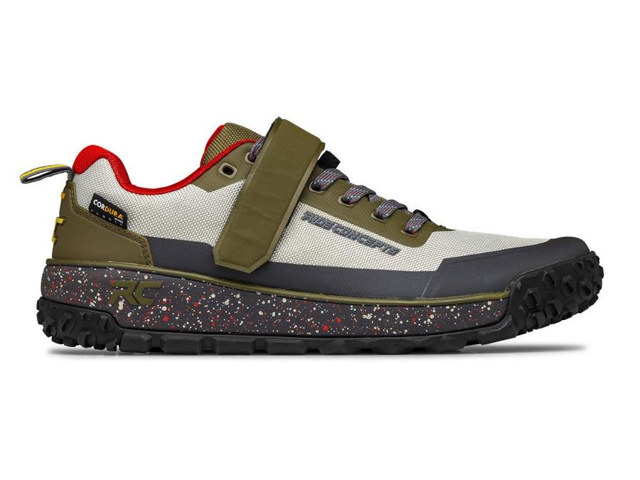 Ride Concepts Tallac Clip Schuh 41,5 Grey/Olive - MTB-Schuh mit CLIP GRIP-Gummi