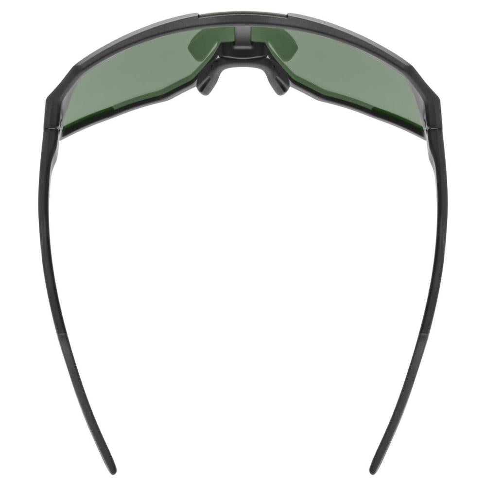 uvex Sequenze Black Matt - Mirror Green Sportbrille, Einheitsgröße