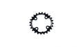 Stronglight Kettenblatt CT2 schwarz 4A 27 Zähne 64mm Lochkreis 10-fach CNC.