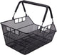 CONTEC Hinterradkorb Mocca Multi, schwarz, 45x31x22 cm, engmaschiger Stahl, mit Federklappbügel, für Gepäckträger, sicherer Transport, modernes Design