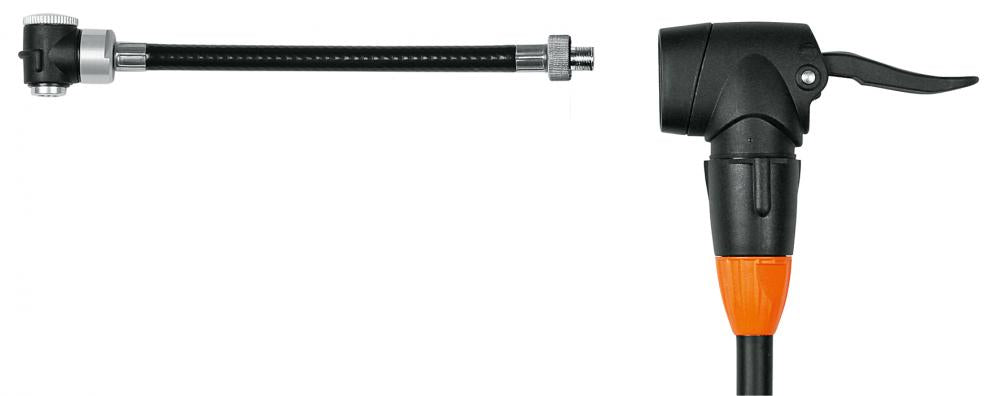 SKS Zipflinger Schlauchadapter für schwer zugängliche Ventile - kompatibel mit SV AV DV ideal für Kinderfahrräder Schubkarren Kinderwagen 175 mm Länge