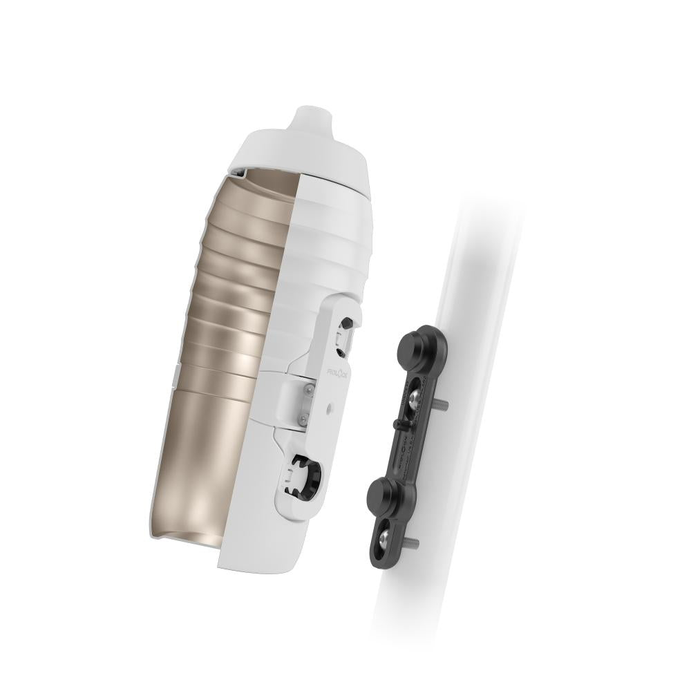 FIDLOCK TWIST bottle x KEEGO 600 with Logo FRONT + bike base set Weiß