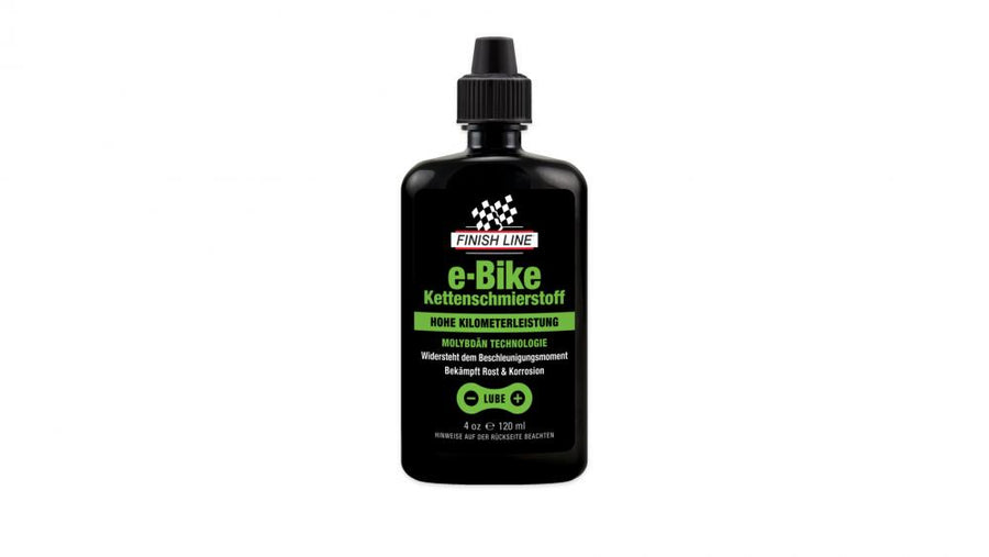 Finish Line E-Bike Kettenöl 120ml Flasche - spezielles Schmiermittel für E-Bike Ketten, reduziert Reibung, schützt vor Verschleiß und Korrosion