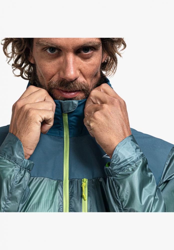 Schöffel Hybrid Jkt Flow Trail M cloudy storm blau Größe 48