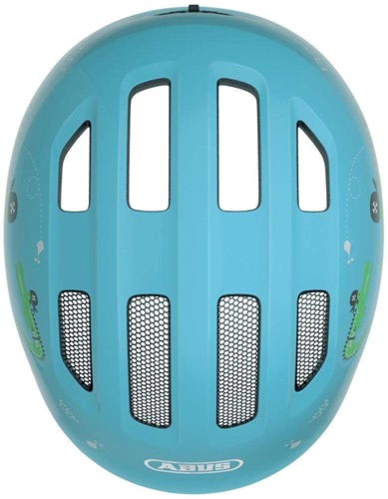 Abus Smiley 3.0 Fahrradhelm - Blue Croco - Größe M (50-55 cm) - Perfekter Schutz für Kinder mit stoßabsorbierender EPS-Struktur, kindgerechtem Design und optimaler Belüftung
