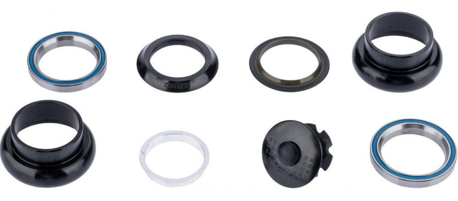 CONTEC AHS-50 Ahead Steuersatz 1 1/8" Aluminium schwarz - gedichtete Industriekugellager, EC41/28,6 EC41/30, Aufbauhöhe 28 mm