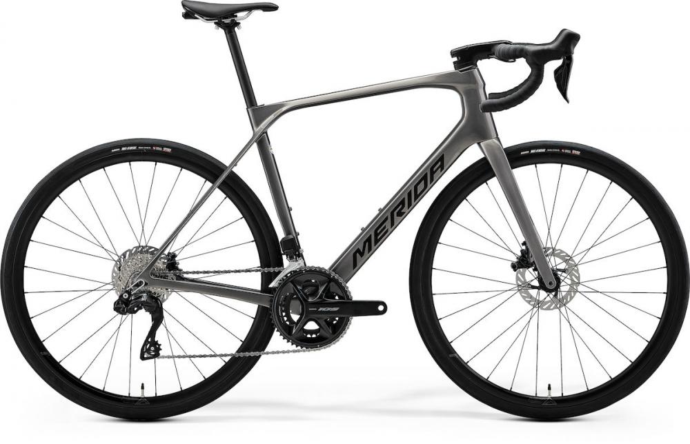 Merida Scultura Endurance 6000 Rennrad XS Warm Slate Grey Black, CF3 Carbonrahmen, Shimano 105 Di2-12-Gang, Scheibenbremsen, Reifenfreiheit bis 35 mm, ca 9,2 kg