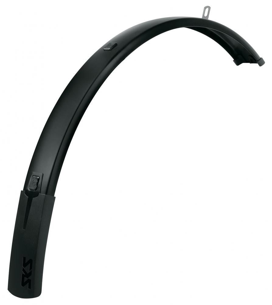 SKS Bluemels Style 28" Vorderrad-Schutzblech, 56mm, schwarz matt, Aluminium-Kunststoff Spritzschutz.