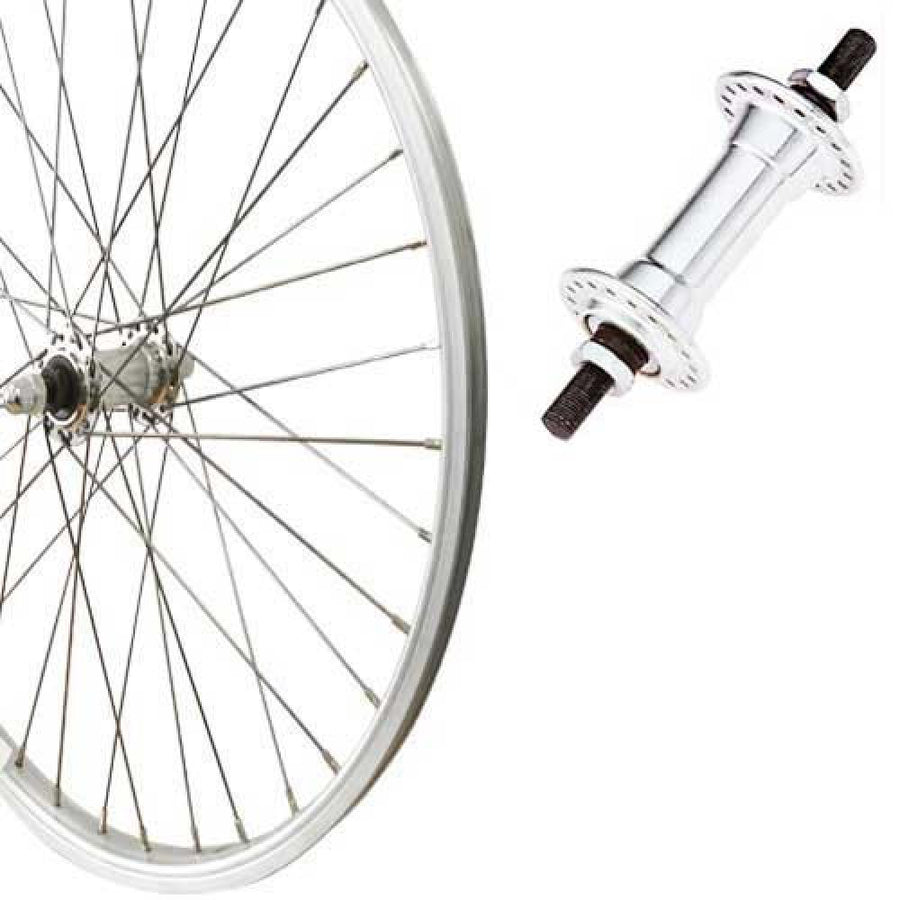 Roland Vorderrad 28\" silber, Schürmann Kastenfelge 19-622 Aluminium, Alunabe, geeignet für Felgenbremsen, ideal für Citybikes