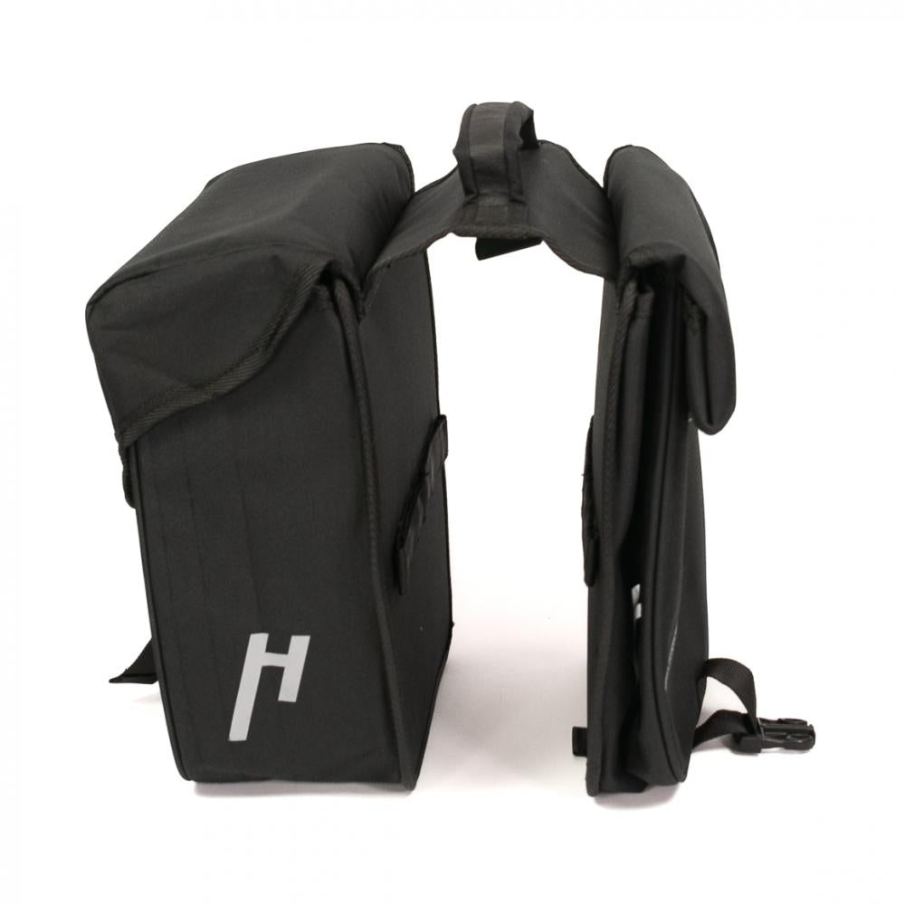 Haberland Doppeltasche 18l Basic S 3.0 schwarz - kompakter Stauraum für den Gepäckträger