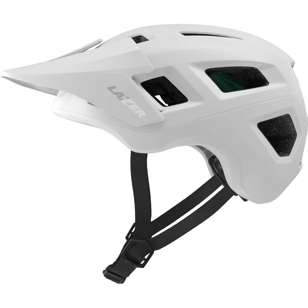 LAZER Helm Coyote KinetiCore MTB Matte Full White L - sicherer MTB-Helm mit Komfort