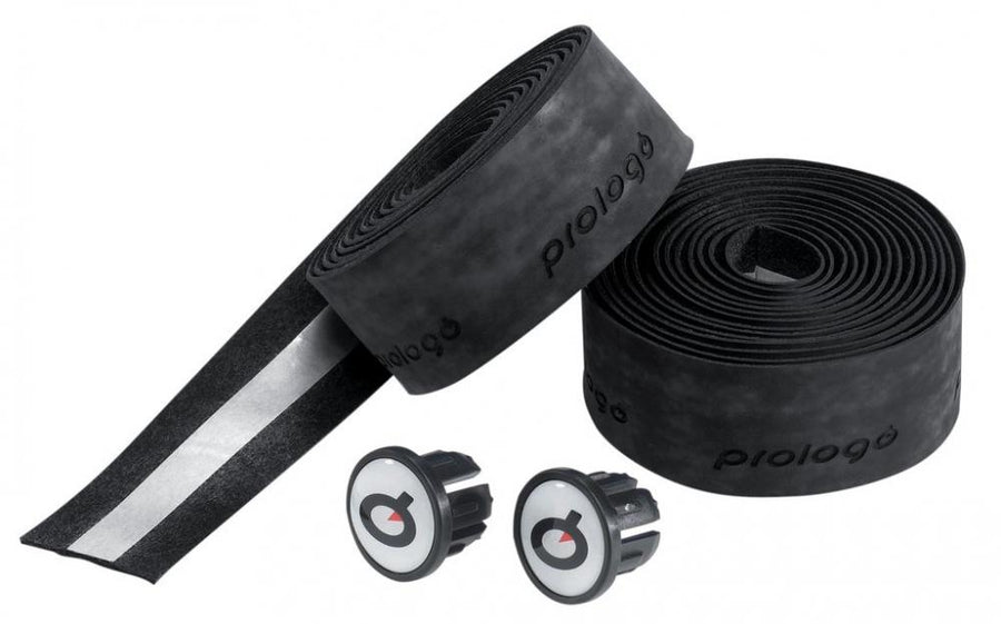 Prologo Skintouch schwarzes Lenkerband und Bar-End-Stecker für Fahrräder.