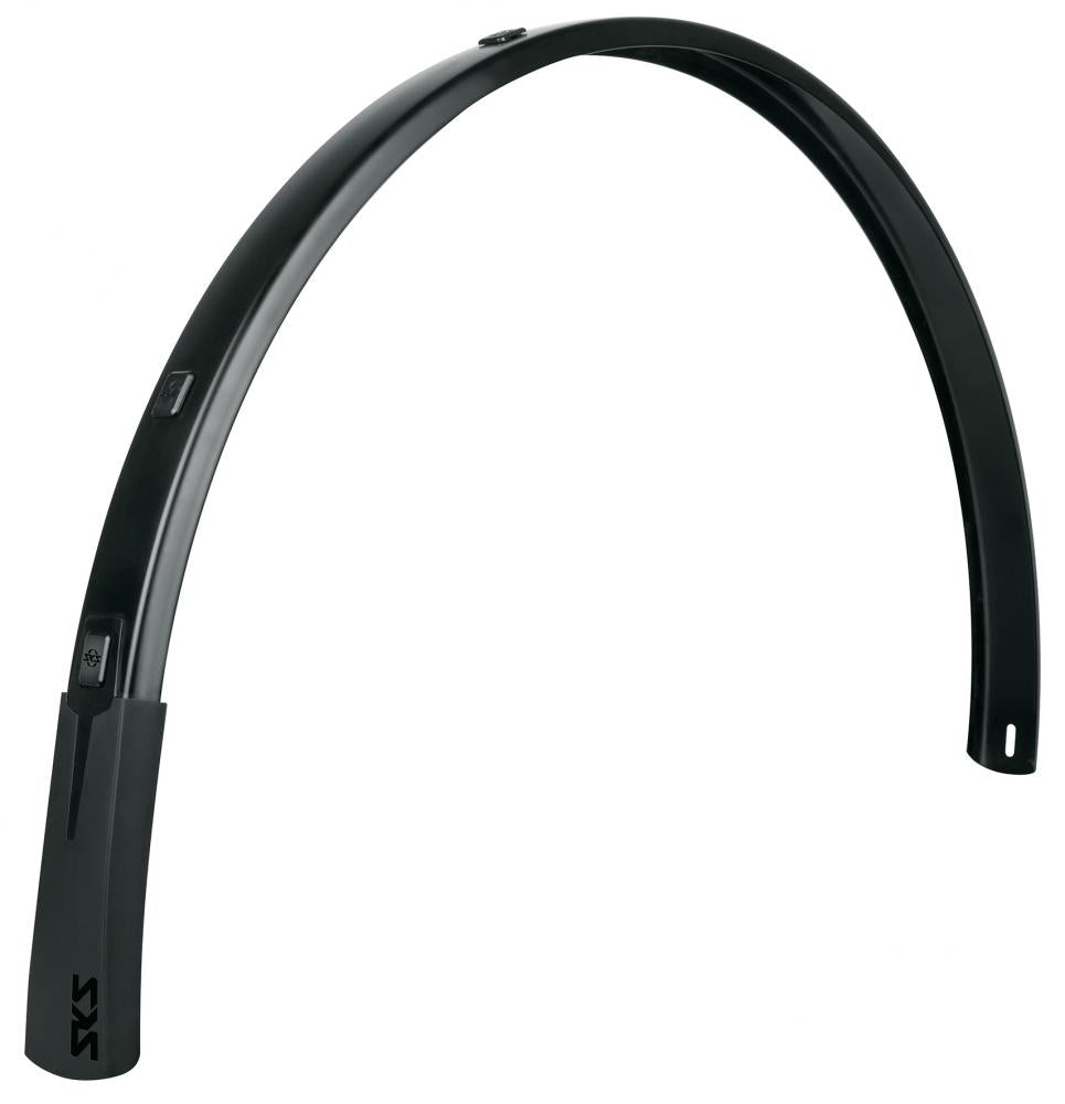 SKS Schutzblech BLUEMELS Style 28 Zoll 46 mm hinten - schwarz-matt ohne Streben für Reifen bis 37 mm stilvoller Schutz vor Schmutz und Spritzwasser