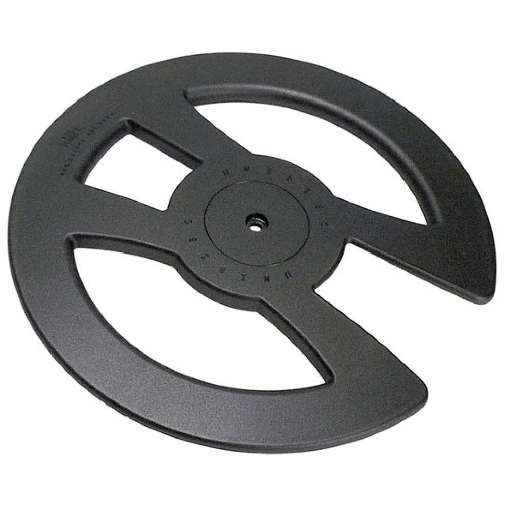 Schwarze Asista KlickFix Unidisc Kettenschutzscheibe, universal Kettenblattschutz bis 48 Zähne, bruchfest.